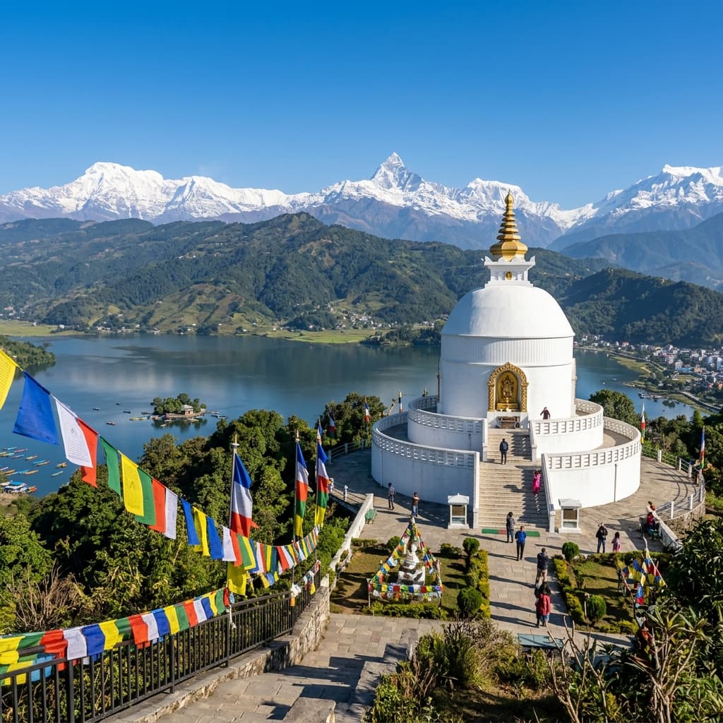 World Peace Stupa & David's Fall Hiking